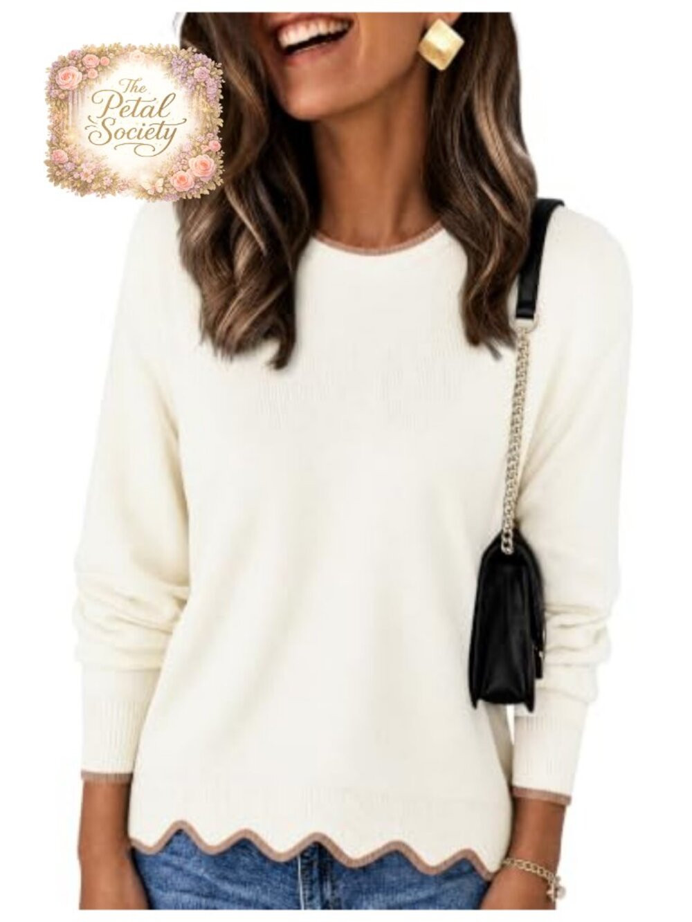 Ivicoer Women's Crewneck Long Sleeve Pullover Sweater Fall Winter Knit Top